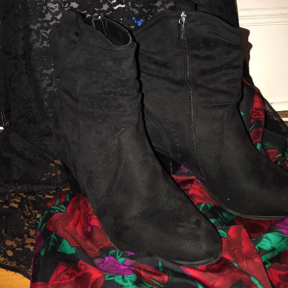 Suede Short Booties